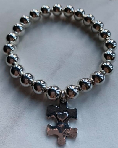 Autism Awareness Bracelet in Silver